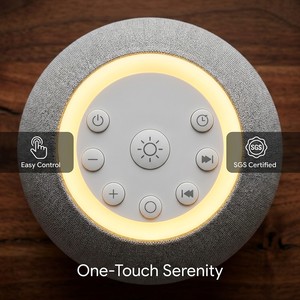 Générateur de bruit blanc moderne pour favoriser le sommeil profond, 30 sons naturels, fonction minuterie automatique, machine à bruit portable pour avion - Product Image 1