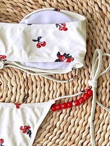 Traje de Baño JSN 2026 Nuevo, Bikini de Dos Piezas con <span class=keywords><strong>Top</strong></span> de Tubo Sexy, Cintura Baja, Estampado, Tirantes, <span class=keywords><strong>Bandeau</strong></span> y Tanga - Product Image 4