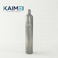 Cilindro de Gas Industrial de Silano SiH4 de Grado Semiconductor 99.9999%, 47L, 110 Bar, Válvula CGA350, Servicio de Recarga, Estándar ISO9809
