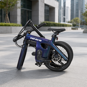 Bicicleta Eléctrica <span class=keywords><strong>Plegable</strong></span> de Carbono Completo de <span class=keywords><strong>20</strong></span> Pulgadas WINICE con Controlador Blue Dot WHEELTOP, 11 Velocidades, Pedal <span class=keywords><strong>Plegable</strong></span>, Bicicleta Urbana para Viajes - Product Image 5