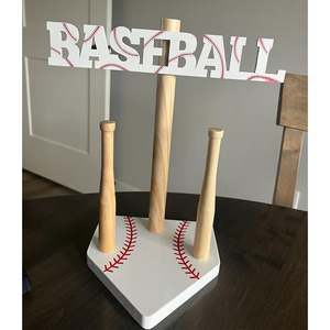 Support de Collier Baseball Drip, Présentoir Magnétique en Bois avec Lettres BASEBALL, Support pour Bagues de Championnat et Organisateur de Bijoux - Product Image 5