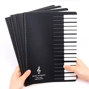 ปกคีย์บอร์ดเปียโนพร้อมโลโก้แบบกำหนดเอง สมุดโน้ตดน<span class=keywords><strong>ต</strong></span>รีสำหรับเขียนเพลงและฝึกซ้อม สมุดโน้ตแบบ 5 บรรทัด - Product Image 1