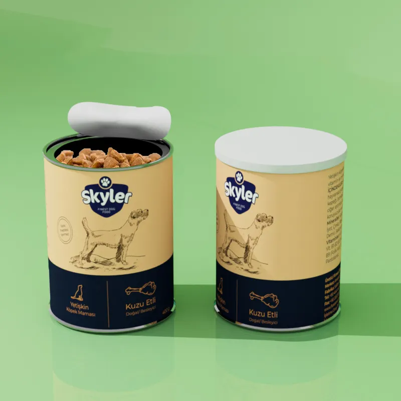 Venta caliente Recomendado Nut Stir-Fry Wrapping Paper Tin Pet Cat Dog Hamster Caja de embalaje de alimentos Lata de papel Liofilizado