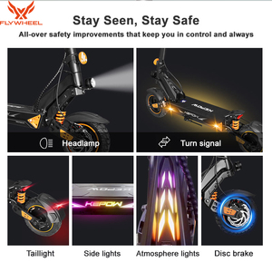 Nouvelles arrivées de scooters à commande numérique, capacité de charge de 150 kg, pneus tout-terrain de 10 pouces, pliables, E D3, livraison, double moteur, Sc - Product Image 5