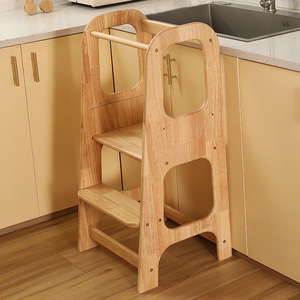 Torre di Apprendimento <span class=keywords><strong>Montessori</strong></span> Pieghevole, Sgabello in Legno Contemporaneo per Bambini, Uso Scolastico - Product Image 4