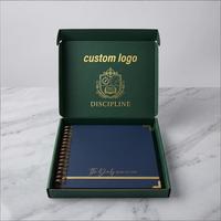 Carnet de notes A5 à spirale avec couverture rigide en lin, 100 feuilles, personnalisable avec logo, pour la planification de la vie et de l'entraînement, coffret cadeau