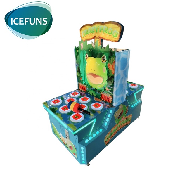 Kids Coin Operated Hitting Hammer Arcade Lottery Redemption Ticket Game 2 Player Whack a Mole Machine for Sale