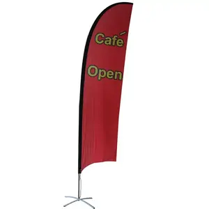 Wholesale Custom printed advertising feather flag 12ft promotion wind feather flag kit
