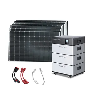 Solar Energy System Lifepo4 Battery 5kwh Off Grid for Home Stackable Technology China Wholesale 10kw Solar Panel System MPPT FBC