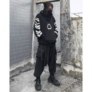 Sudadera con Capucha Niepce Inc Techwear para Hombre, Negra y Blanca, con Estampado Gráfico por Sublimación, Transpirable, de Felpa Francesa, Estilo Urbano - Product Image 6