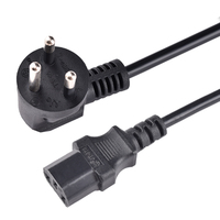 Cable de enchufe de alimentación de cola de 3 pines de Tailandia, extensión de cable de alimentación de CA de cobre puro de 3 núcleos 0, 75mm2 C13 para ordenador portátil Universal 1 2