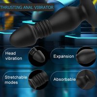 Fernbedienung Teleskop Arsch Anal Buttplug Vibrator Männlich Schub Prostata Massage gerät mit Saugnapf für schwule Männer Masturbation