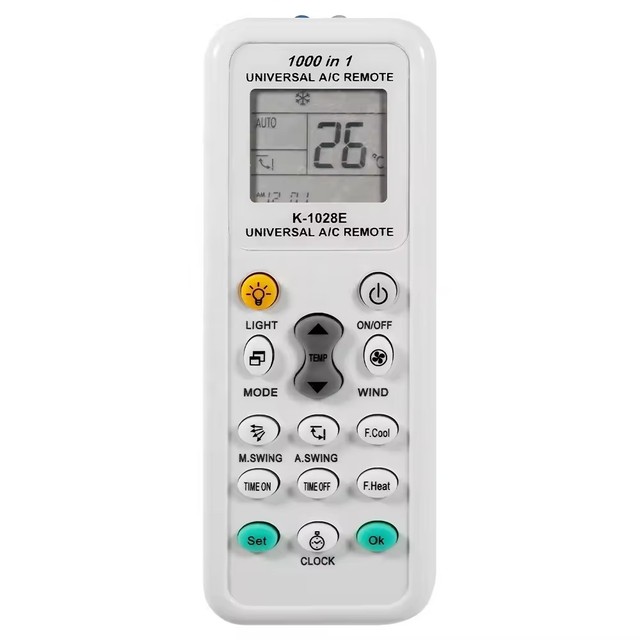 Factory K-1028E Universal LCD Display Remote Control for TV & Home Use 1000-In-1 Air Conditioner Temperature Heat Button Control