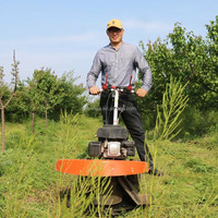 Bon prix tondeuse de terrain/tondeuse rotative à disque pour aménagement paysager/tondeuse à gazon manuelle à essence à usage domestique pour le jardin zéro tour