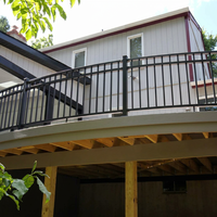 Moderne Villa Innen-/Außenbalkon-Geländer Treppenhandläufe - Einfach zu Installierende DIY Edelstahl Verzinkter Stahl Rostbeständig