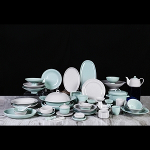 Elegante Colección de Vajilla de Cerámica en Tonos Pastel - Juego de Mesa Completo para Cenas Sofisticadas en Restaurantes de Alta Gama - Product Image 1