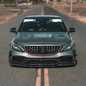 Para <span class=keywords><strong>mercedes</strong></span>-<span class=keywords><strong>benz</strong></span> W205 <span class=keywords><strong>C63</strong></span> S <span class=keywords><strong>Amg</strong></span>, Kit de carrocería forjada, parachoques de coche, difusor de labio delantero, faldón lateral, cubierta de espejo retrovisor, alerón - Product Image 1