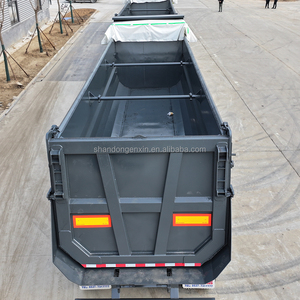 <span class=keywords><strong>Remorque</strong></span> à benne arrière en forme de U à 4 essieux, robuste, 80-100 tonnes |   Semi-<span class=keywords><strong>remorque</strong></span> à benne basculante renforcée pour l'exploitation minière et le transport de roches - Product Image 3