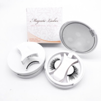Vente en gros de faux cils magnétiques en vison avec applicateur réutilisables 3 faux cils magnétiques sans colle Kit de cils magnétiques