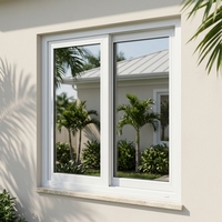 Ventana Corredera Horizontal de PVC Blanco con Doble Acristalamiento, Resistente a Huracanes, Insonorizada, Aislada e Impermeable