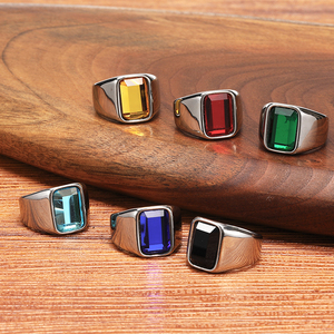 Anillos de Piedras Preciosas para Hombre de Acero Inoxidable con Baño de Titanio Estilo Punk de <span class=keywords><strong>Atila</strong></span> - Product Image 5