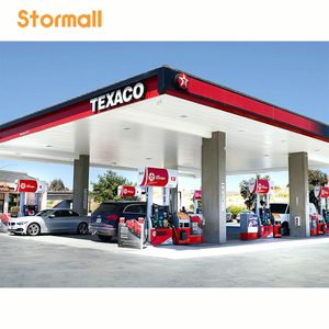 Panneaux LED personnalisés pour stations-service - Affichage des prix du carburant & Structure de toit de station-service en acier robuste avec auvent - Product Image 1