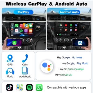 Système multimédia automobile haute définition 10 pouces avec écran tactile, Bluetooth, musique, GPS, radio pour Toyota Corolla 2014-2016 - Product Image 2