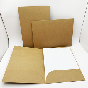 Bìa Đựng Giấy Thủ Công A4 Tái Chế In Logo Tùy Chỉnh Bìa Đựng 2 Túi - Product Image 3