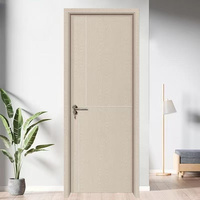 Porte en bois WPC durable pour chambre et salle de bain, design moderne et simple, portes intérieures imperméables en WPC pour maisons