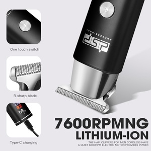 Cortadora de pelo DSP, recortadora eléctrica con pantalla Digital tipo C, recargable, multifuncional, para afeitado de cabello, uso doméstico en salón - Product Image 5