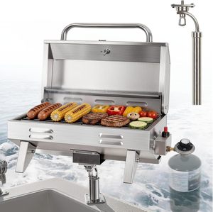 Barbecues à gaz sans fumée en acier inoxydable à chauffage rapide avec commande par bouton pour cuisines extérieures à haute efficacité - Product Image 1