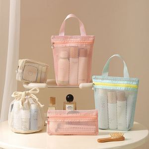 Bolsa de Maquillaje Portátil Multifuncional, Bolsa de Aseo de Malla Grande, Bolsa de Maquillaje Lavable, Bolsa de Almacenamiento de Belleza para Viajes - Product Image 1