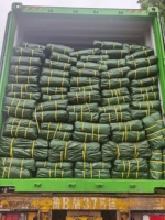 Bâche de protection extérieure imperméable et coupe-vent en PEHD vert/vert de 7 x 16 m avec œillets pour auvent et couverture de toit - Angola