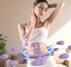 Smart Digital Counte Weighted Workout <strong>Hoop</strong> Waist Fitness Circle <strong>with</strong> <strong>Ball</strong> for Workout and <strong>Exercise</strong> - Product Image 5