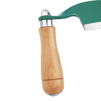 Grand grattoir manuel incurvé pour cuir, rabot à bords lisses en acier inoxydable, 13 3/4 po, manche en bois noir, couteau de jardinage, garantie 1 an