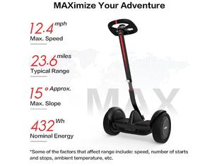 สกู๊ตเตอร์ทรงตัวอัตโนมัติ S Smart พร้อมมอเตอร์ 11.2 ไมล์ต่อชั่วโมง ไฟ LED ชุดอุปกรณ์โกคาร์ท รองรับเซ็นเซอร์ชนิดต่างๆ รับน้ำหนักได้ 120 กก. - Product Image 5