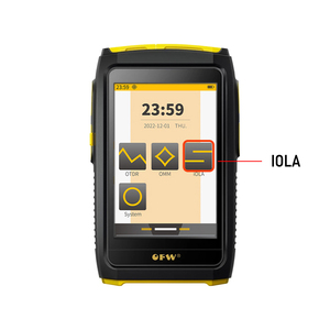 Mini OTDR à écran tactile, <span class=keywords><strong>testeur</strong></span> de fibre optique 80 km avec IOLA (iOLM), carte d'événements IFCD, VFL, OLS, OPM, localisateur de défauts de réseau <span class=keywords><strong>Ethernet</strong></span> - Product Image 1