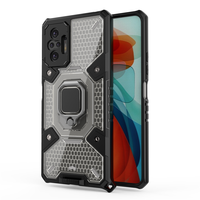 Coque de téléphone hybride en TPU, étui rigide Transparent à béquille pour Xiaomi Redmi Note 10 Pro à support de voiture