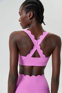 Soutien-gorge de sport festonné pour femmes élégant <span class=keywords><strong>dos</strong></span> croisé léger parfait pour les entraînements de gymnastique de yoga soutien-gorge de sport <span class=keywords><strong>dos</strong></span> croisé - Product Image 6