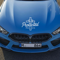 Autocollant de voiture en forme de croix religieuse, autocollant imperméable aux UV avec Psaume 91, pour la sécurité des vitres de voiture, adapté à Audi BMW Ford Jeep VW