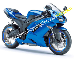 Kit de <span class=keywords><strong>carenado</strong></span> de <span class=keywords><strong>Kawasaki</strong></span> <span class=keywords><strong>ZX6R</strong></span> 2007 <span class=keywords><strong>2008</strong></span> ZX-6R Ninja ZX 636 07-08 6R conjunto completo azul carenados - Product Image 1