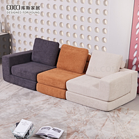 Canapé modulaire sectionnel sans structure, compressé et emballé sous vide, convertible pour salon, de l'usine de Foshan