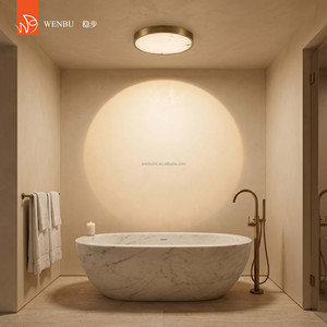 Modern Bedroom Ceiling <b>Light</b> Nordic Alabaster Copper <b>Light</b> Living <b>Room</b> Dining <b>Room</b> <b>LED</b> Ceiling Lamp Marble Circular Lamp - Product Image 2