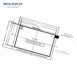 Pantalla LCD verdaderamente de 5 pulgadas 800*480 con alto brillo y temperatura amplia - Product Image 1