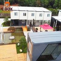 Cbox Lüks 20ft Prefabrik Mobil Kabin Düşük Fiyatlı Bahçe Evleri Avlu Dairesi Sandviç Panel Düz Paket Konteyner Ev