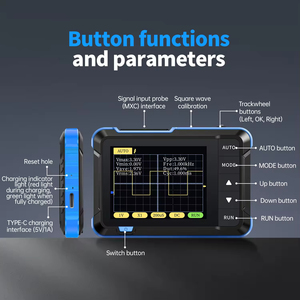 <span class=keywords><strong>Osciloscopio</strong></span> <span class=keywords><strong>Digital</strong></span> Portátil FNIRSI DSO152 Versión 2.5MSa/s, Ancho de Banda Analógico de 200KHz, 800 VPP con Salida PWM y Multímetro - Product Image 3