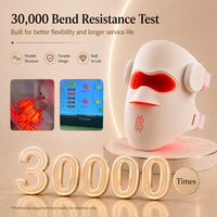 Masque facial sans fil 5D à lumière rouge Magique Power, nouvelle technologie, masque facial en silicone à lumière rouge, masque à LED infrarouge à lumière rouge