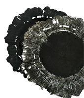 Plaque de chargeur décorative ronde de luxe moderne Nouveau matériau PP noir pour les mariages, événements et fêtes