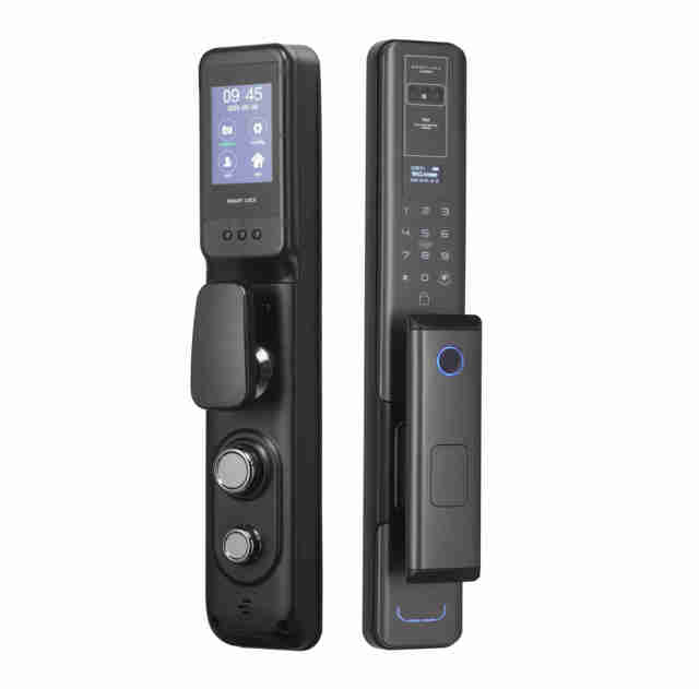 3D Smart Digital Biometric Door Lock for Home Security Automatic Fingerprint & NFC Reader Wood Door Key Wifi App Compatibility