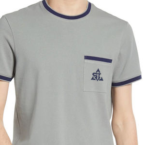 เสื้อยืดผู้ชายแบบออกแบบได้ตามต้องการสไตล์ฮิปฮอปทรงปกติทำจากผ้าฝ้าย100% 180ก. แห้งเร็วระบายอากาศได้ดี - Product Image 3